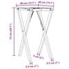 vidaXL Ben for spisebord X-ramme 40x40x73 cm stål