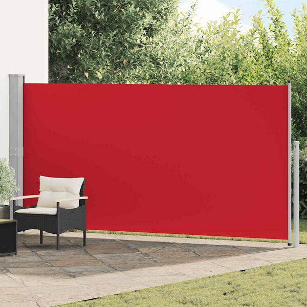 vidaXL Uttrekkbar sidemarkise 160 x 500 cm r&oslash;d