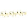 vidaXL LED Reinsdyr 7 stk. Gull 43 x 18 x 66 cm stoff