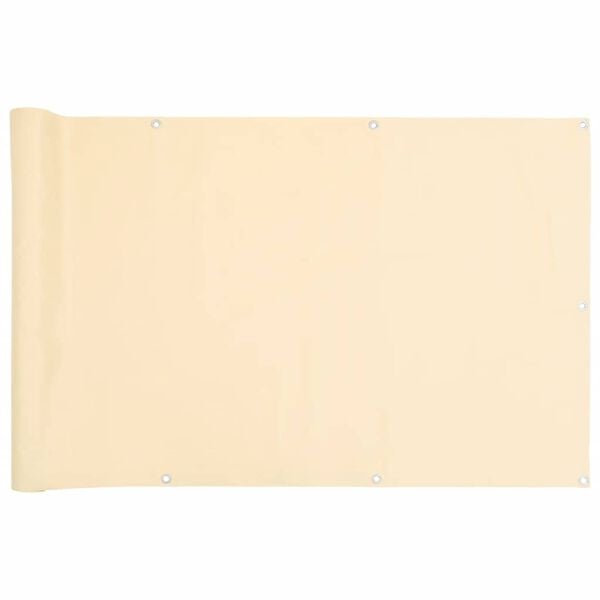 vidaXL Balkongskjerm kremhvit 400x120 cm PVC