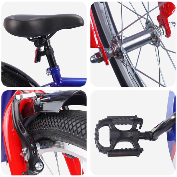 vidaXL Barnesykkel 18 Tommer for 5-7 &aring;r gammel M&oslash;rkebl&aring;