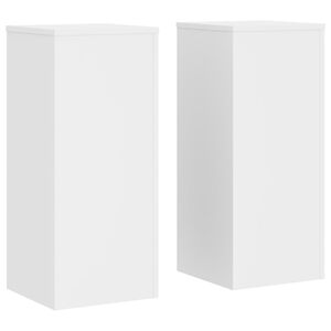 vidaXL Plantestativer 2 stk hvit 30x30x70 cm konstruert tre