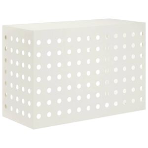 vidaXL Deksel til klimaanlegg Hvit 90 x 40 x 60 cm St&aring;l