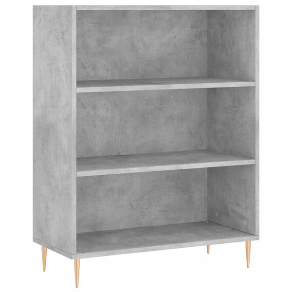 vidaXL Highboard betonggr&aring; 69,5x32,5x180 cm konstruert tre