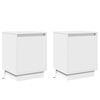 vidaXL Nattbordskap 2 stk. Hvit 39 x 34,5 x 50 cm Konstruert tre