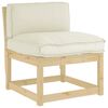 vidaXL Pallepute for ryggst&oslash;tte Krem 80 x 40 x 12 cm Oxford-stoff