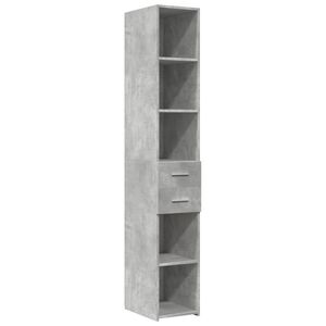 vidaXL Hylle betonggr&aring; 30x42,5x185 cm konstruert tre
