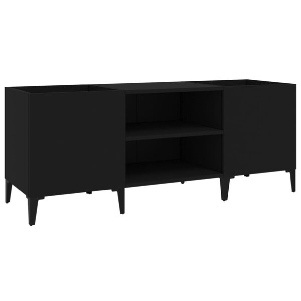 vidaXL Hifi-benk svart 121x38x48 cm konstruert tre