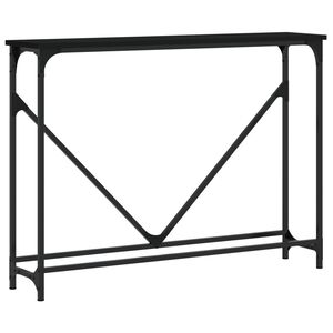 vidaXL Konsollbord svart 102x22,5x75 cm konstruert tre