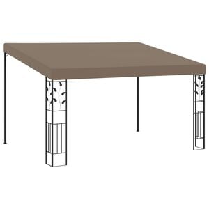 vidaXL Veggmontert paviljong 4x3x2,5 m gr&aring;brun