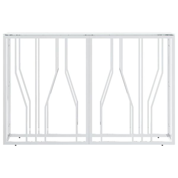 vidaXL Konsollbord s&oslash;lv 110x30x70 cm rustfritt st&aring;l og glass