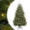 vidaXL Kunstig juletre med 300 LED gr&oslash;nn 240 cm PVC og metall