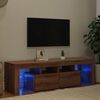 vidaXL TV-benk med LED-lys artisan eik 140x36,5x40 cm konstruert tre