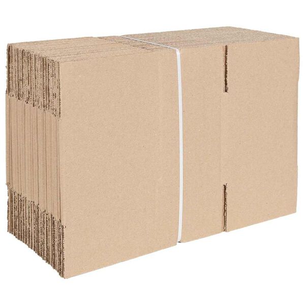 vidaXL Sammenleggbar boks 50 pcs Naturlig 24 x 13 x 13 cm Papp