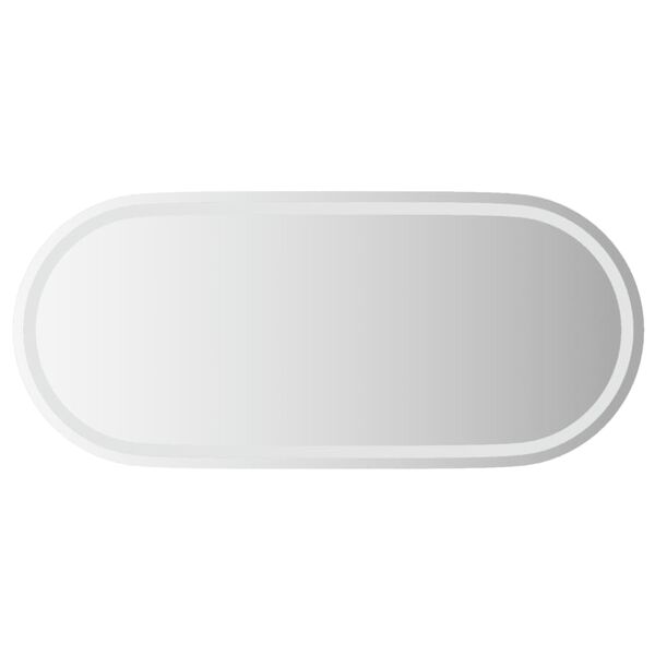 vidaXL LED-baderomsspeil 100x45 cm oval