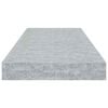 vidaXL Flytende vegghyller 4 stk betonggr&aring; 60x23,5x3,8 cm MDF