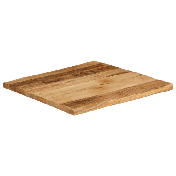 vidaXL Bordplate naturlig kant 80x80x3,8 cm grovt heltre mangotre