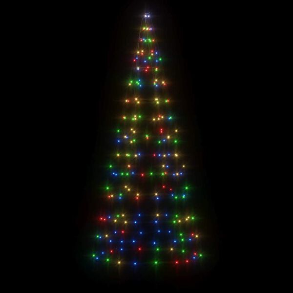 vidaXL LED juletre 200 LEDs Fargerike 180 cm