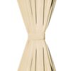 vidaXL Mikrosateng gardiner med hemper 2 stk 140x245 cm beige