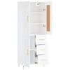 vidaXL Highboard hvit 69,5x34x180 cm konstruert tre