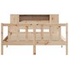 vidaXL Seng med bokhylle uten madrass 140x200 cm heltre furu