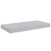 vidaXL Flytende vegghyller 2 stk betonggr&aring; 50x23x3,8 cm MDF