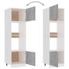 vidaXL Skap for mikrobølgeovn betonggrå 60x57x207 cm konstruert tre