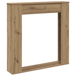 vidaXL Peisramme artisan eik 100x20x100 cm konstruert tre