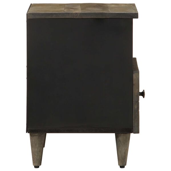 vidaXL Nattbord 2 stk lysegrå 40x33x46 cm heltre mango