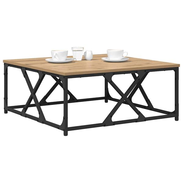 vidaXL Kaffebord artisan eik 70 x 70 x 30 cm Konstruert tre