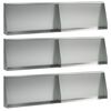 vidaXL St&oslash;ttemur 6 stk. 80 x 12 x 50 cm Galvanisert st&aring;l S&oslash;lv