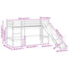 vidaXL Loftseng for barn uten madrass voksbrun 90x190 cm heltre furu