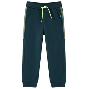 vidaXL Joggebukser for barn med snor mosegr&oslash;nn 92