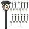 vidaXL Utend&oslash;rs sollys med bakkefeste 24 stk. Varmhvit 42 cm PP