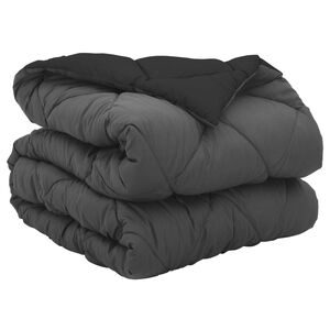 vidaXL Full &aring;r dyne Svart og Anthracite 200 x 140 cm Mikrofiber