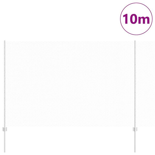 vidaXL Gjerde med stolpe s&oslash;lv 1,6 x 10 m St&aring;l