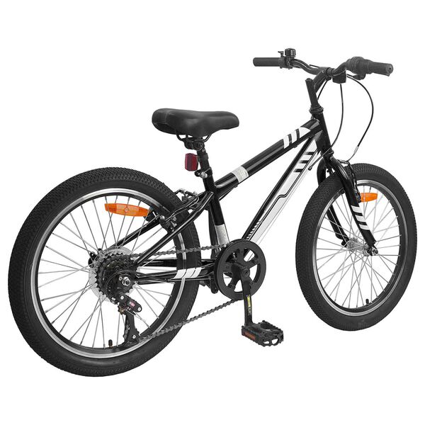 vidaXL Terrengsykkel 20 Tommer 6-Speed for 5-8 &aring;r gamle Svart