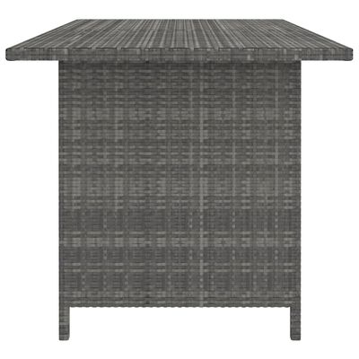 vidaXL Hagebord grå 110x70x65 cm polyrotting
