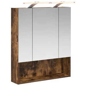 vidaXL Baderomsspeilskap R&oslash;kt eik 60 x 14.5 x 70 cm Konstruert tre