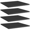 vidaXL Hylleplater 4 stk h&oslash;yglans svart 40x40x1,5 cm sponplate