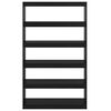 vidaXL Bokhylle/romdeler svart 100x30x167,5 cm heltre furu