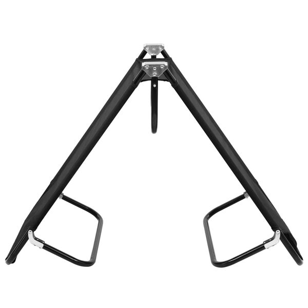 vidaXL Sammenleggbar solseng svart st&aring;l