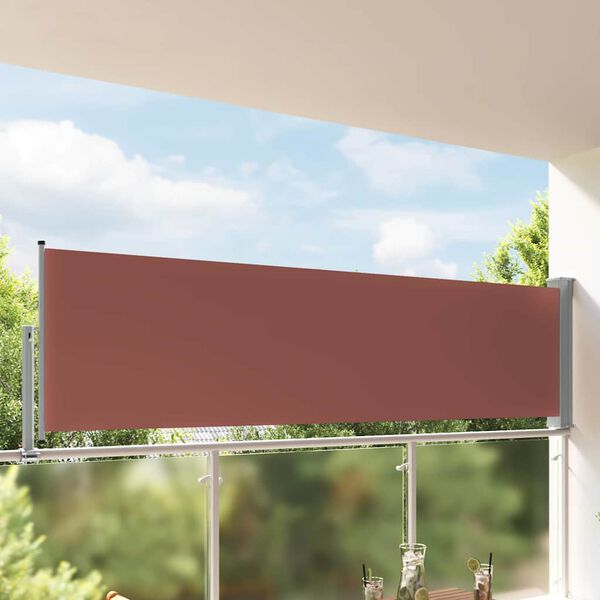 vidaXL Uttrekkbar sidemarkise 100x300 cm brun