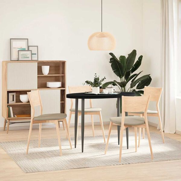 vidaXL Bordplate m&oslash;rkebrun 100x50x4 cm oval heltre eik