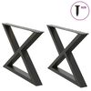 vidaXL Salongbordben 2 stk antrasitt 70 x (42-43,3) cm st&aring;l