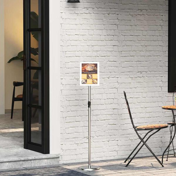 vidaXL Messe Utstillinger s&oslash;lv 25 x 25 x 125 cm Aluminium