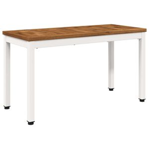 vidaXL Hagebenk 80,5 x 35 x 45 cm Solid akasietre Naturlig og Hvit