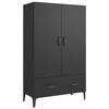 vidaXL Highboard svart 70x31x115 cm konstruert tre
