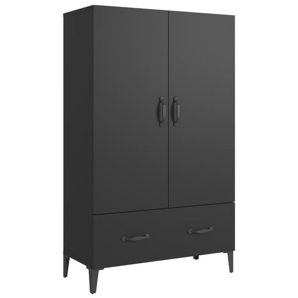 vidaXL Highboard svart 70x31x115 cm konstruert tre