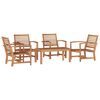 vidaXL Hagesofa Set 5 pcs Naturlig Massivt Teaktre